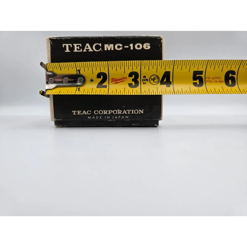 TEAC MC-106 Microphone Stands Pair OS Silver Vintage Made in Japan w/Box